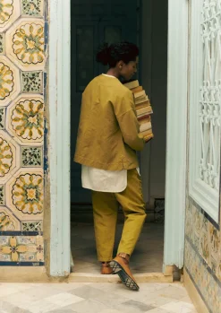 Alix Cotton Check Trousers