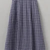 Cotton Gingham Seersucker Skirt