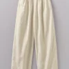 Cotton Linen Wide Leg Trousers