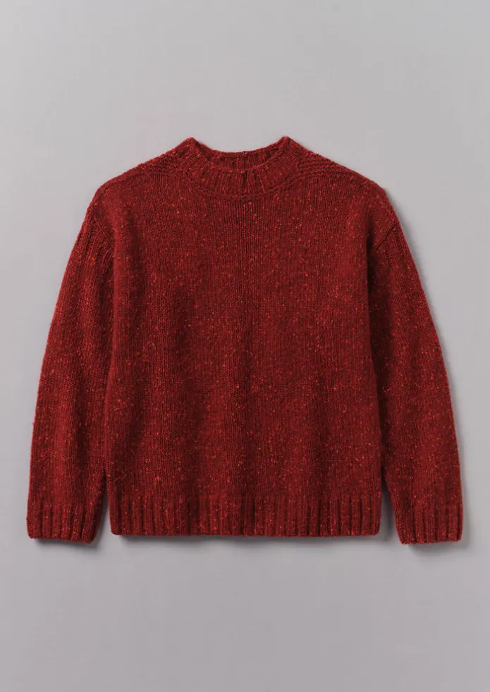 Donegal Wool High Neck Easy Sweater