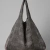 Etched Check Linen Bag