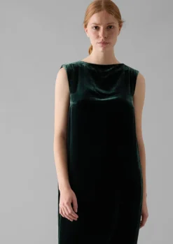 Fluid Silk Velvet Dress