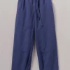 Garment Dyed Cotton Linen Canvas Trousers