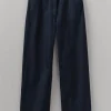 Indigo Denim Slim Leg Trousers