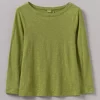 Lia Garment Dyed Boat Neck Tee