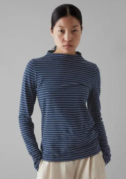 Light Stripe Cotton Slub Tee