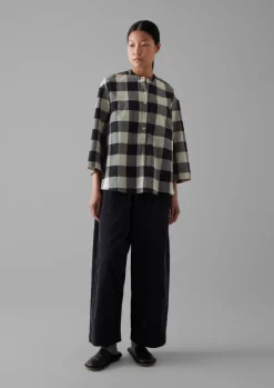 Macro Gingham Cotton Cashmere Shirt