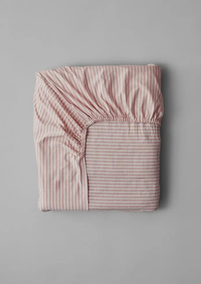 Organic Cotton Ticking Stripe Fitted Sheet