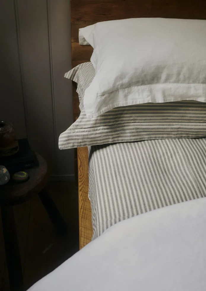 Organic Cotton Ticking Stripe Fitted Sheet