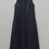 Panelled Organic Indigo Denim Dress