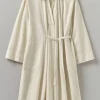 Textured Cotton Poplin Wrap Shirt