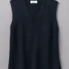 V-Neck Linen Cotton Knitted Tank