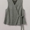 Wool Flannel Sleeveless Jacket